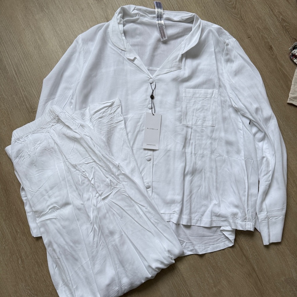 Blue Bella White PJ set